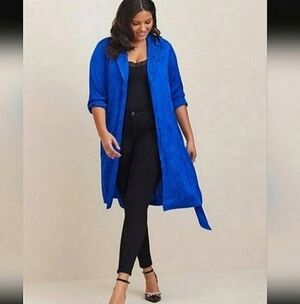 NWT Torrid Jacquard Trench Coat Size 1 NWT